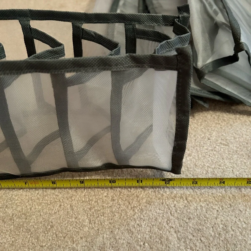 Gray Mesh Storage Organizers